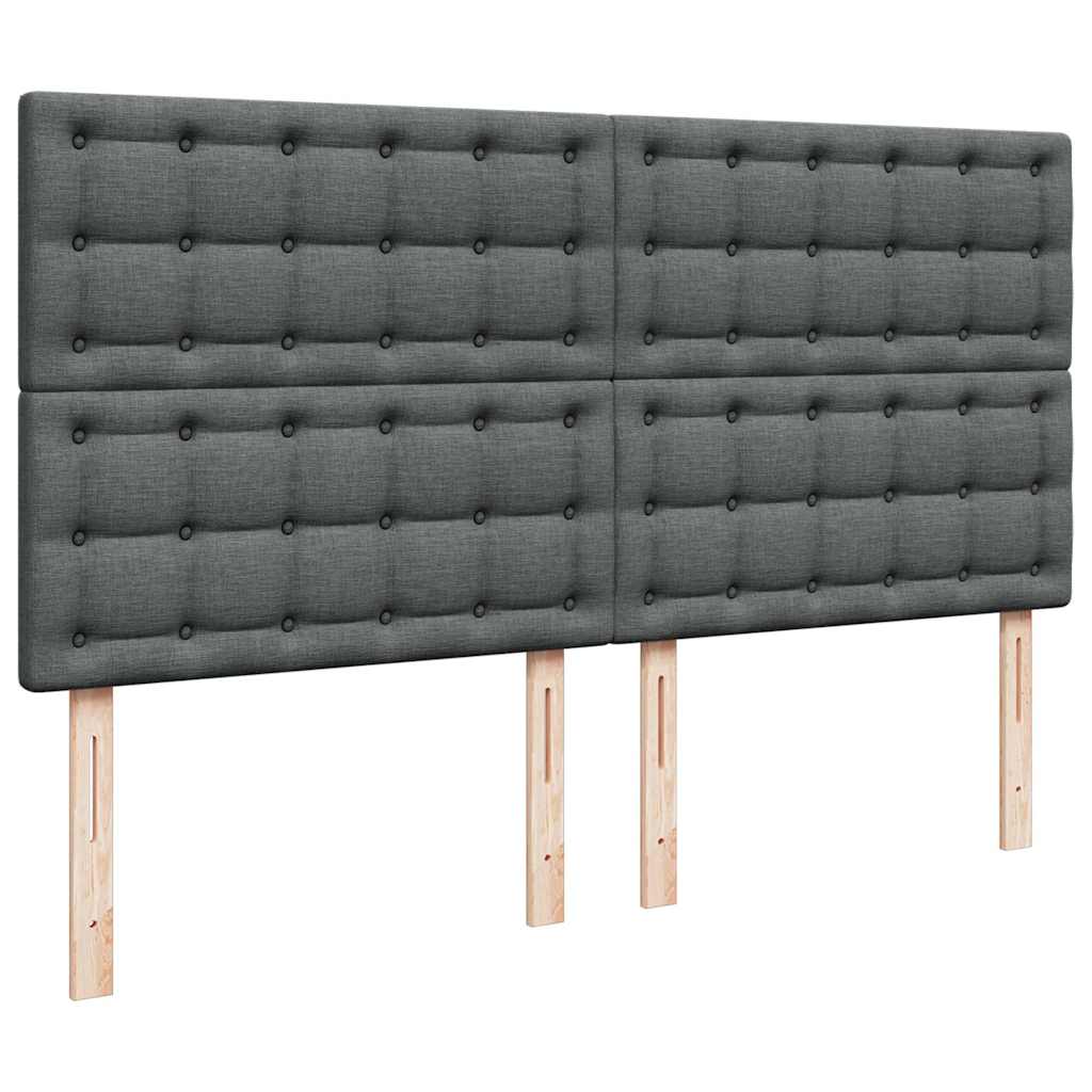 osmannisk sengeramme med madras 160x200 cm stof mørkegrå
