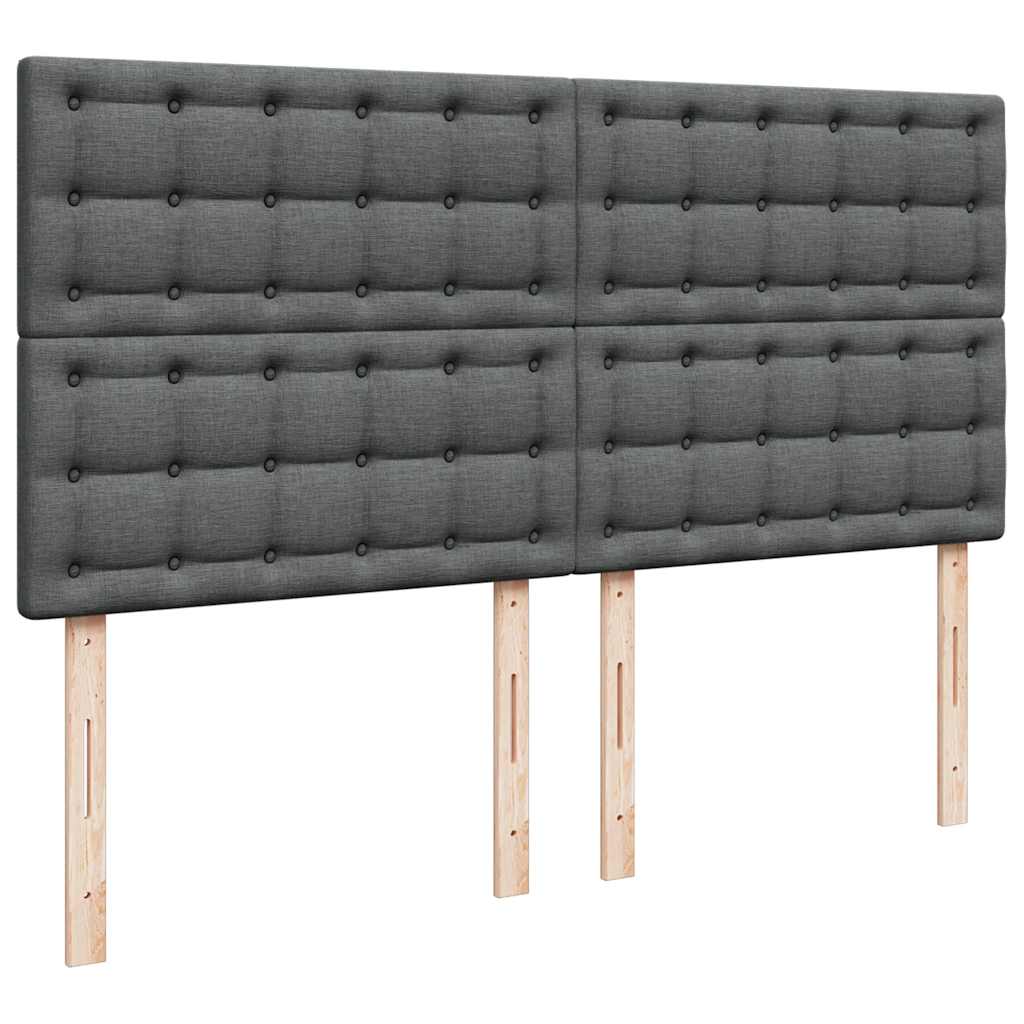 osmannisk sengeramme med madras 180x200 cm stof mørkegrå