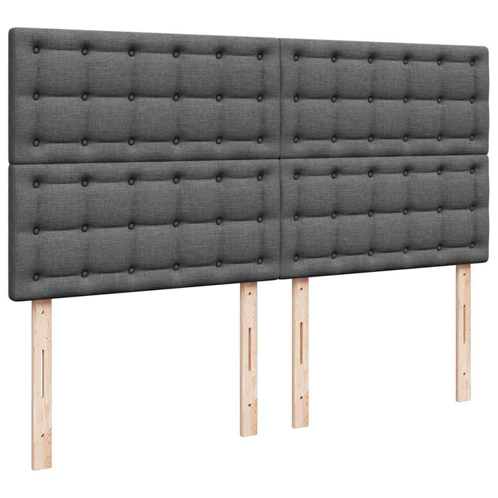 osmannisk sengeramme med madras 180x200 cm stof mørkegrå