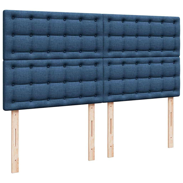 osmannisk sengeramme med madras 180x200 cm stof blå