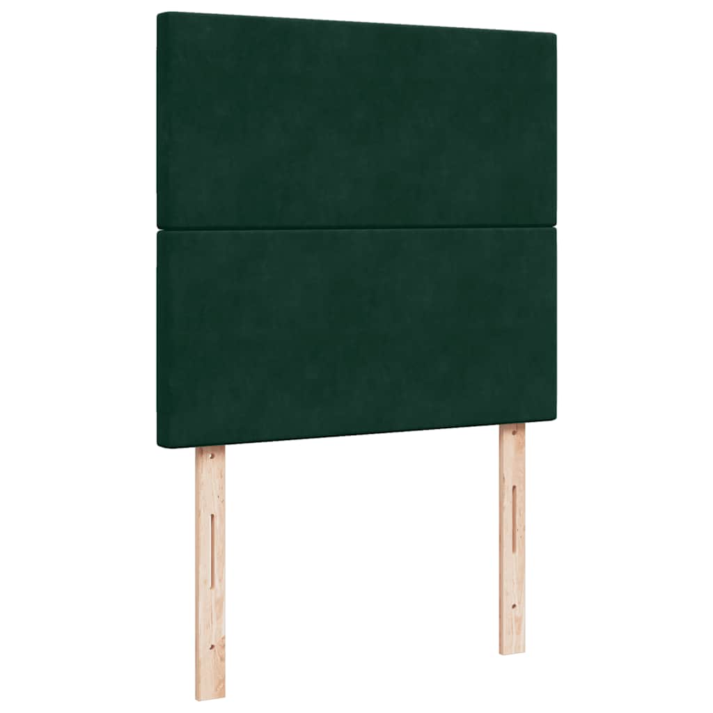 osmannisk sengeramme med madrasser 80x200 cm fløjl mørkegrøn