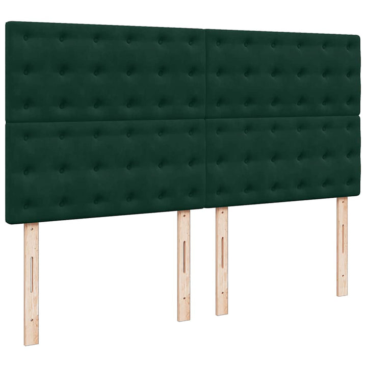 osmannisk sengeramme med madrasser 180x200 cm fløjl mørkegrøn