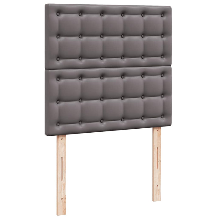 osmannisk sengeramme med madrasser 200x200 cm kunstlæder grå
