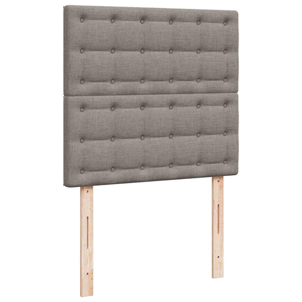 osmannisk sengeramme med madrasser 180x200 cm stof gråbrun
