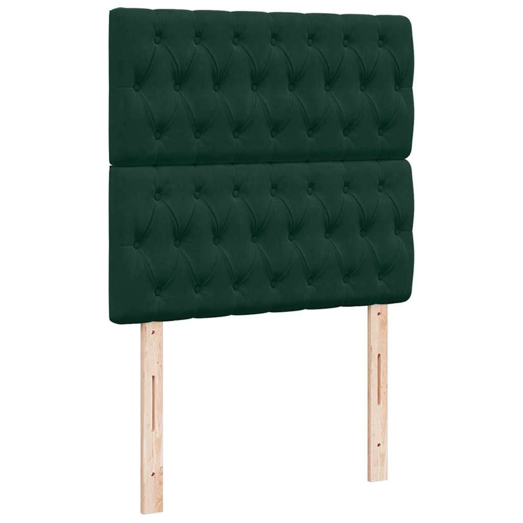 osmannisk sengeramme med madrasser 180x200 cm fløjl mørkegrøn