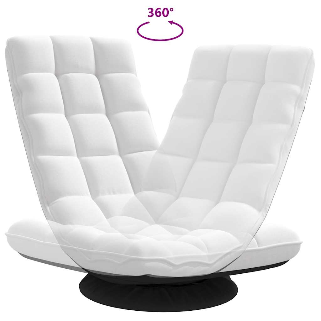 drejelig gulvstol 70x51x79 cm stof hvid