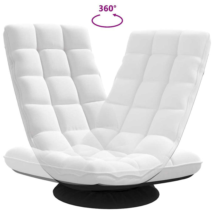 drejelig gulvstol 70x51x79 cm stof hvid