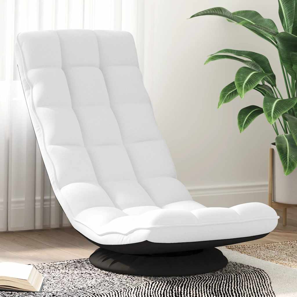 drejelig gulvstol 70x51x79 cm stof hvid