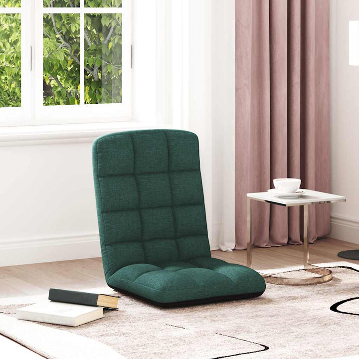 foldbar gulvstol 71x51x62 cm stof mørkegrøn