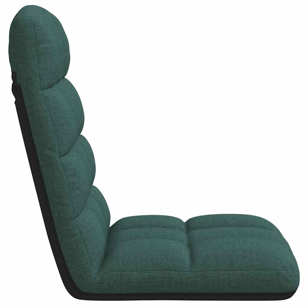 foldbar gulvstol 71x51x62 cm stof mørkegrøn