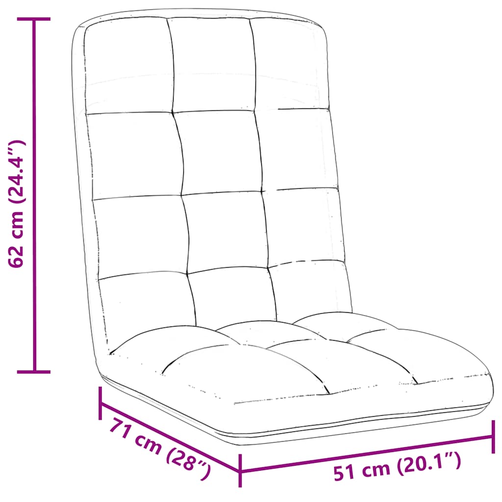 foldbar gulvstol 71x51x62 cm stof mørkegrøn