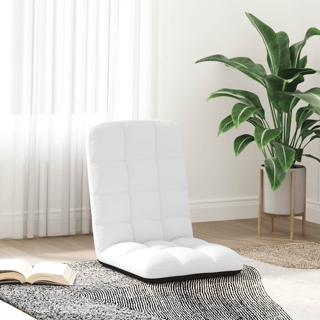 foldbar gulvstol 71x51x62 cm stof hvid