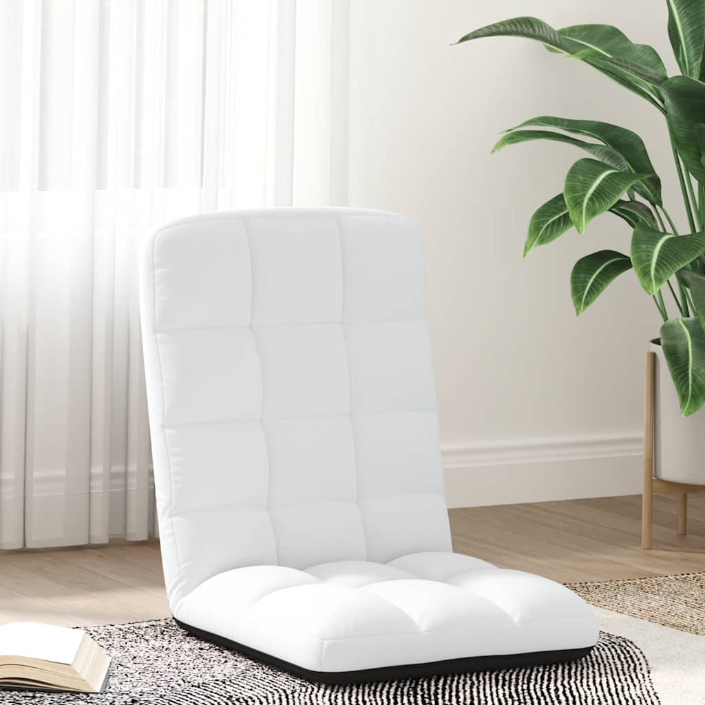 foldbar gulvstol 71x51x62 cm stof hvid