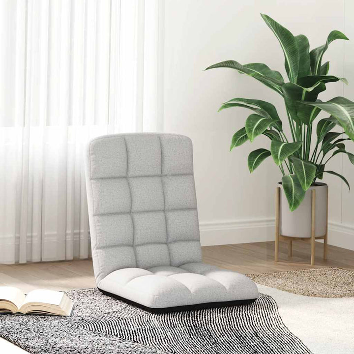 foldbar gulvstol 71x51x62 cm stof skygrå