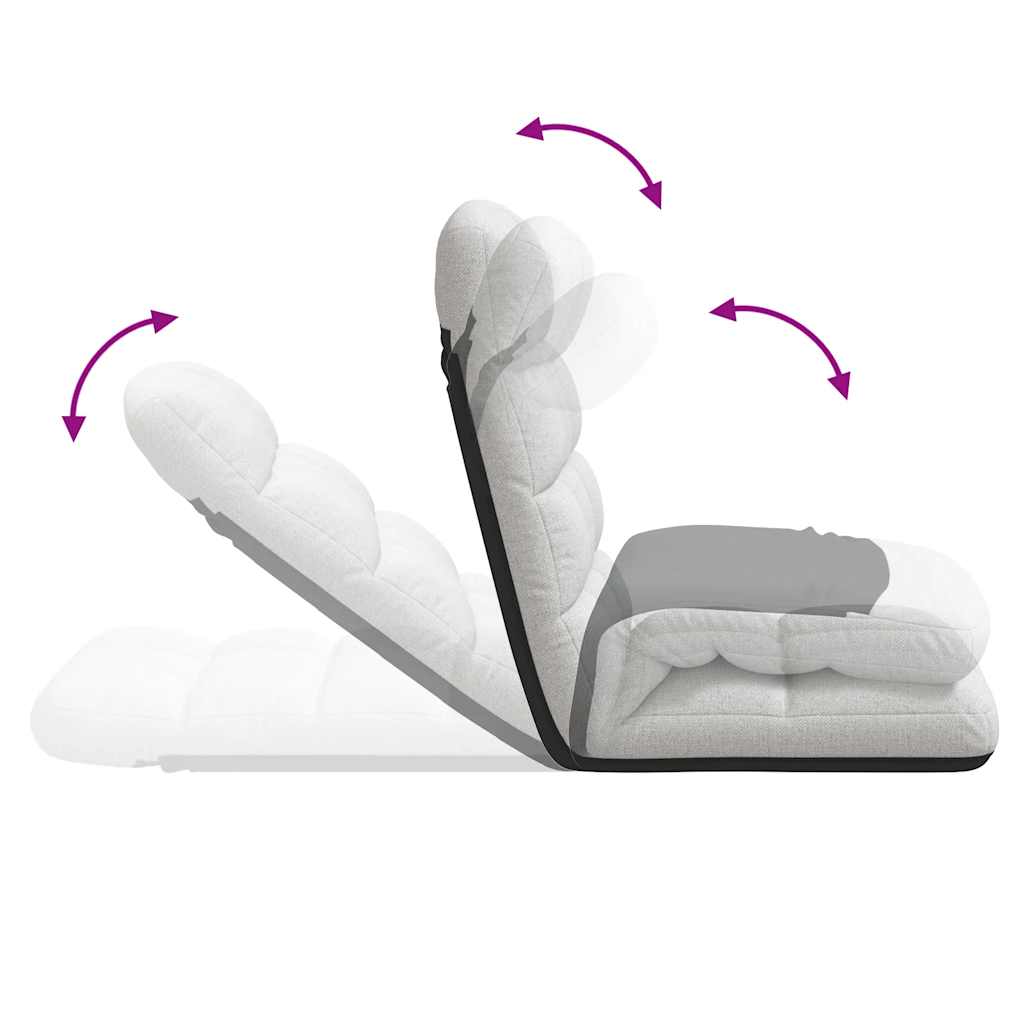 foldbar gulvstol 71x51x62 cm stof skygrå