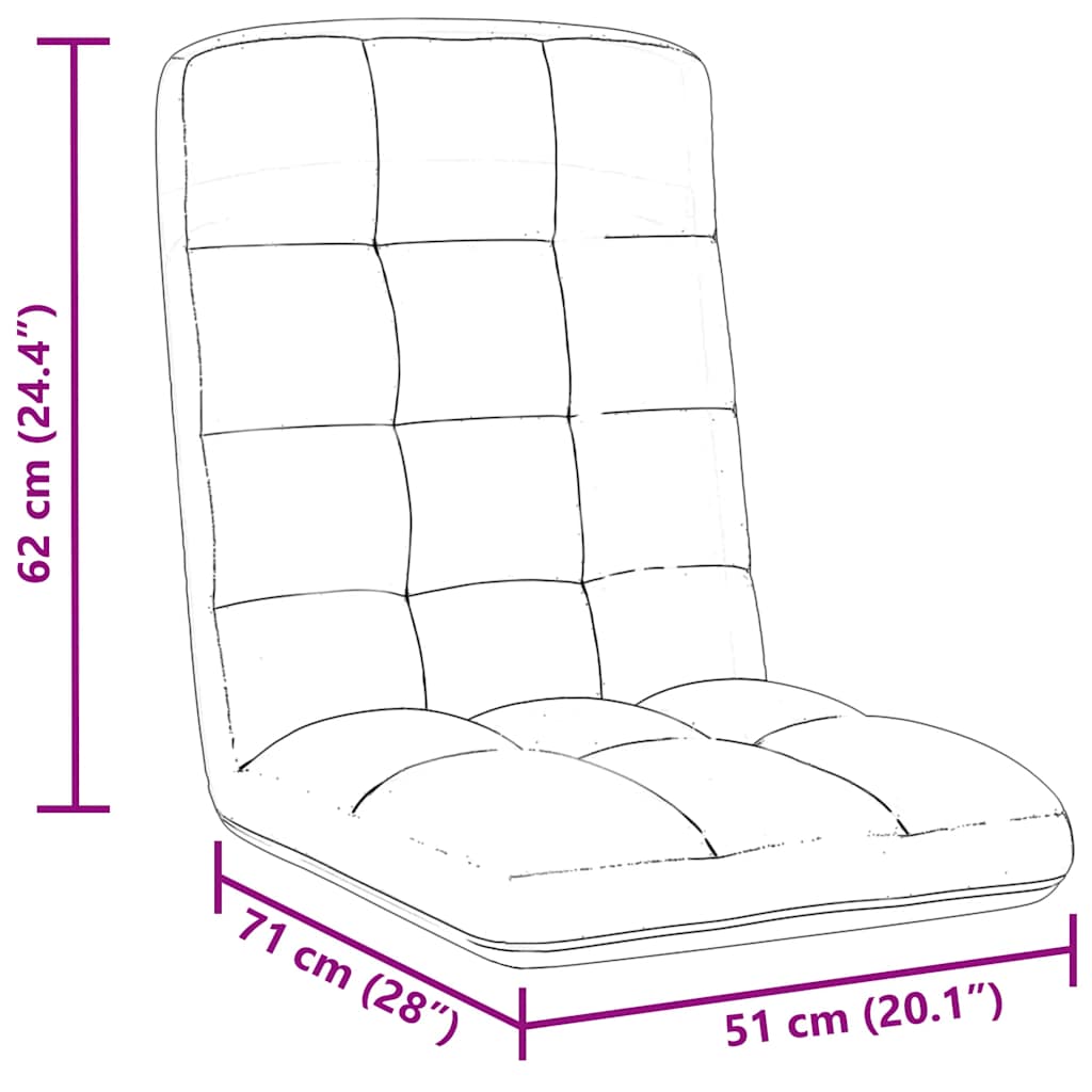 foldbar gulvstol 71x51x62 cm stof skygrå