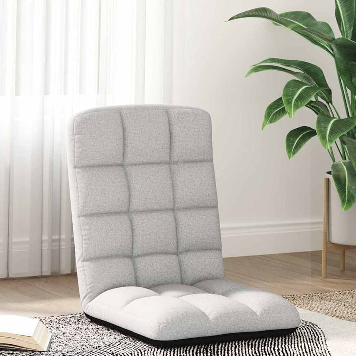 foldbar gulvstol 71x51x62 cm stof skygrå