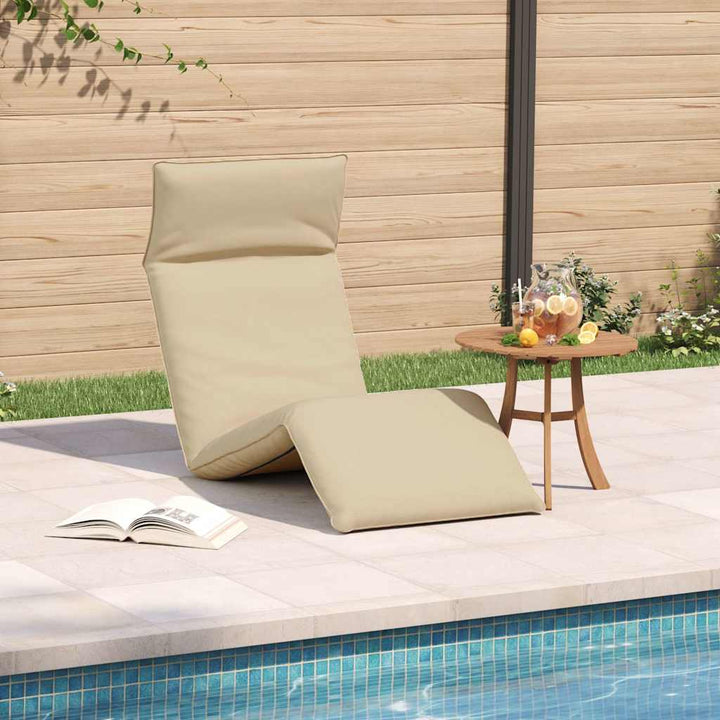 foldbar liggestol 175x54x8,5 cm oxfordstof beige