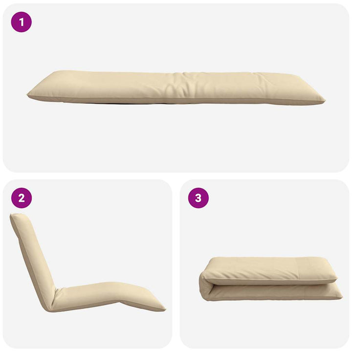 foldbar liggestol 175x54x8,5 cm oxfordstof beige