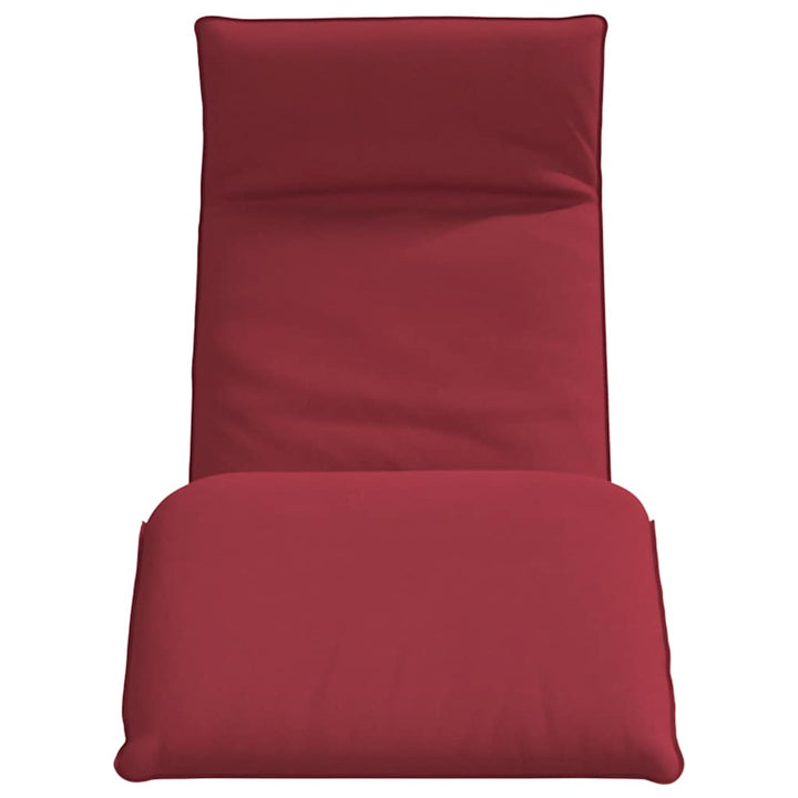 foldbar liggestol 175x54x8,5 cm oxfordstof vinrød