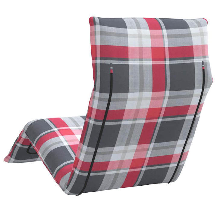 foldbar liggestol 175x54x8,5 cm oxfordstof rødternet