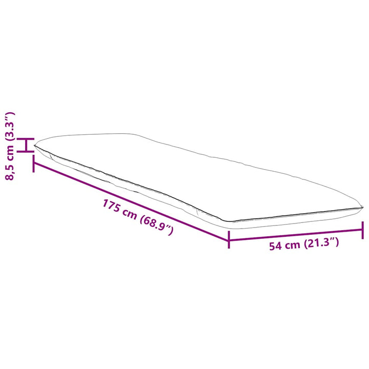 foldbar liggestol 175x54x8,5 cm oxfordstof turkis