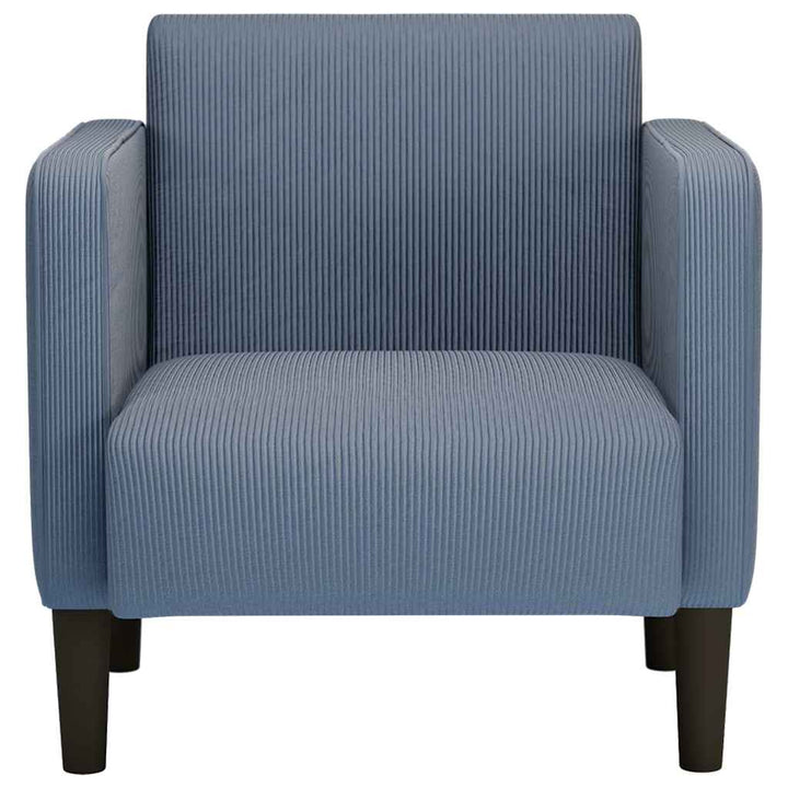 sofastol med armlæn 54 cm fløjlsstof blå