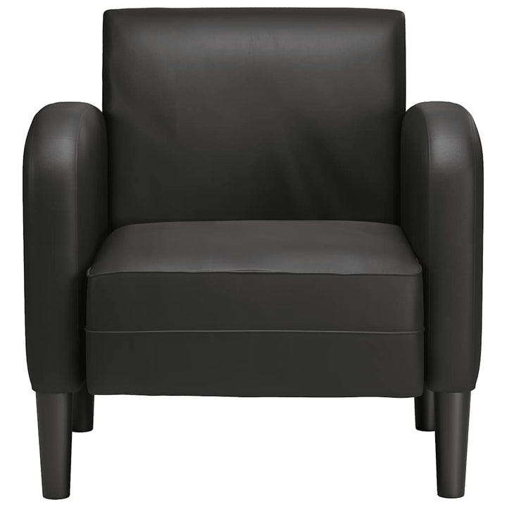 sofastol med armlæn 54 cm kunstlæder sort