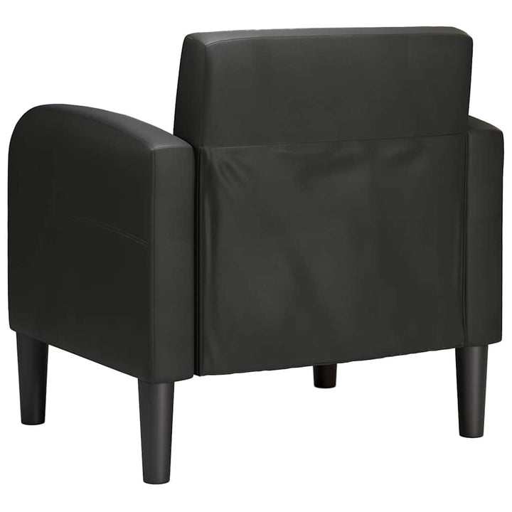 sofastol med armlæn 54 cm kunstlæder sort