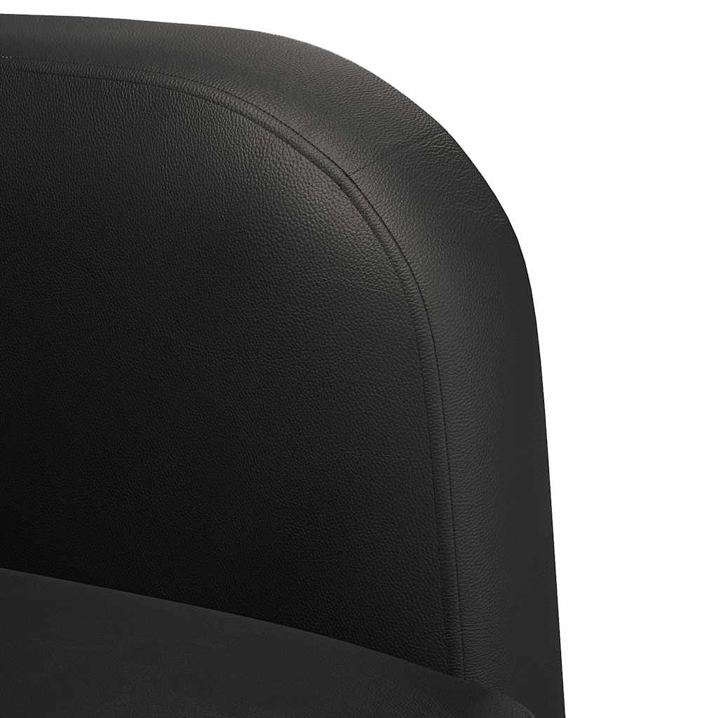 sofastol med armlæn 54 cm kunstlæder sort
