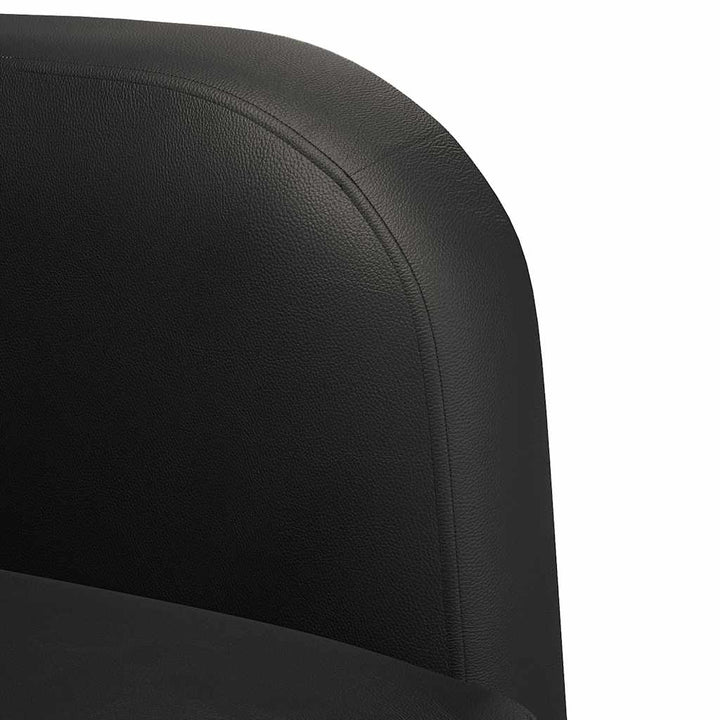 sofastol med armlæn 54 cm kunstlæder sort