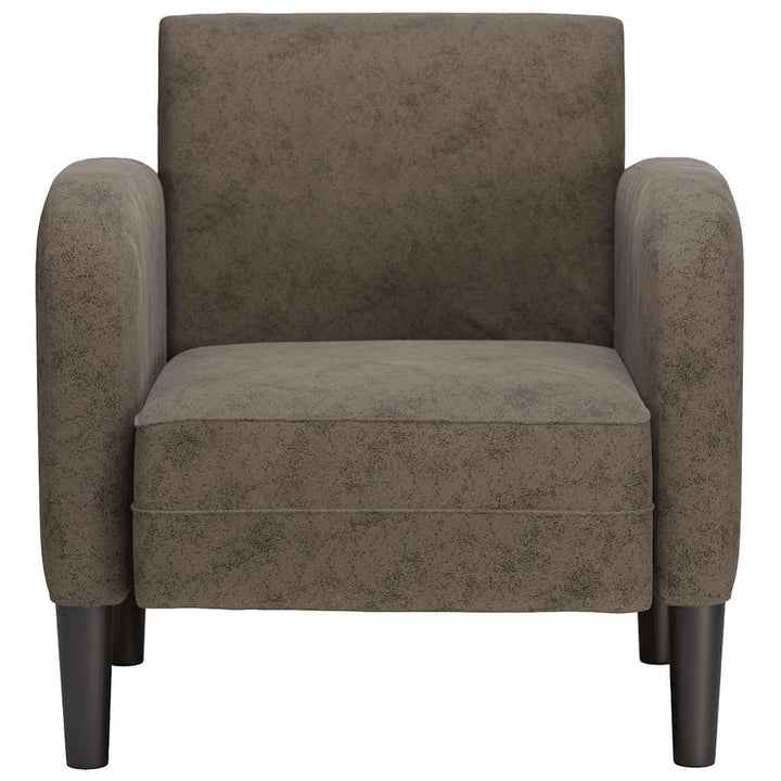 sofastol med armlæn 54 cm kunstlæder mørkegrå