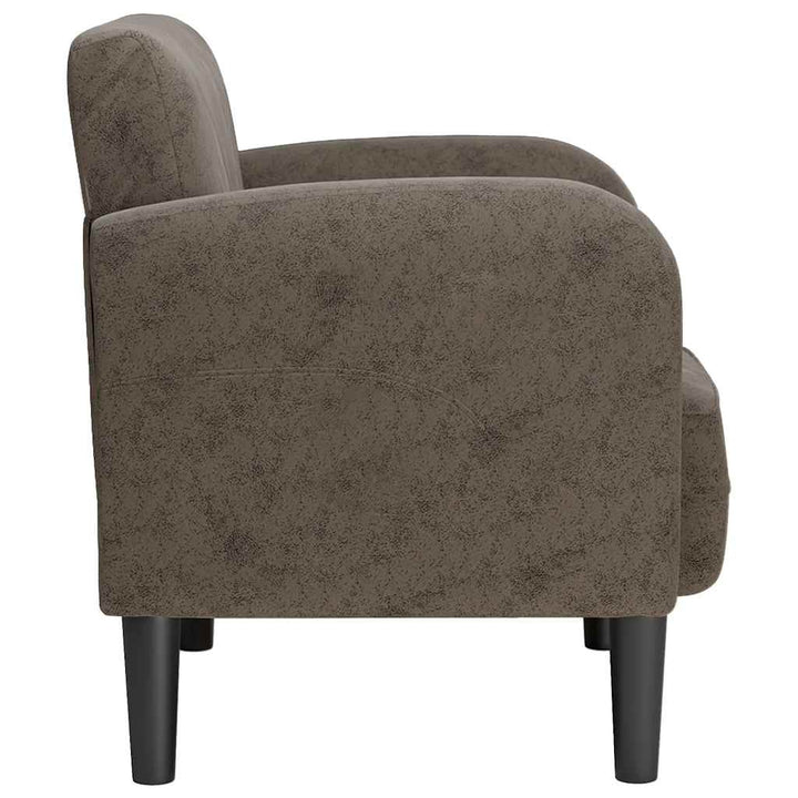 sofastol med armlæn 54 cm kunstlæder mørkegrå