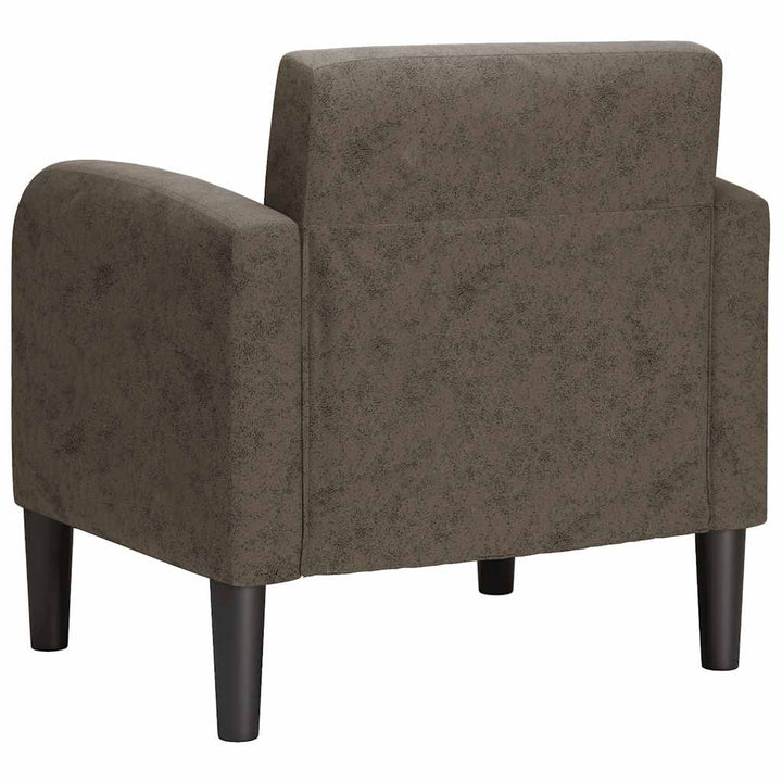 sofastol med armlæn 54 cm kunstlæder mørkegrå