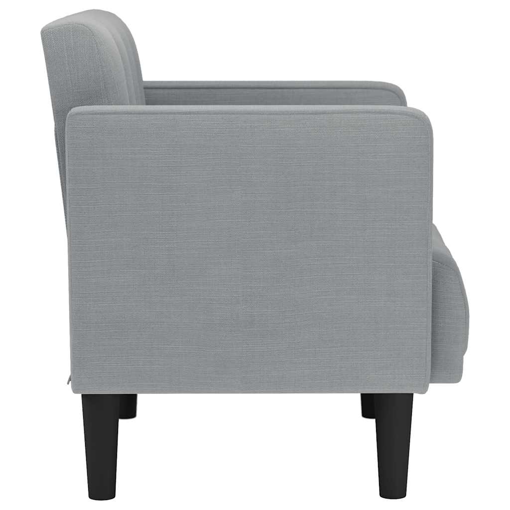 sofastol med armlæn 53 cm stof lysegrå