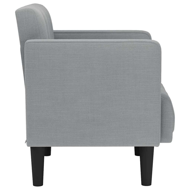 sofastol med armlæn 53 cm stof lysegrå