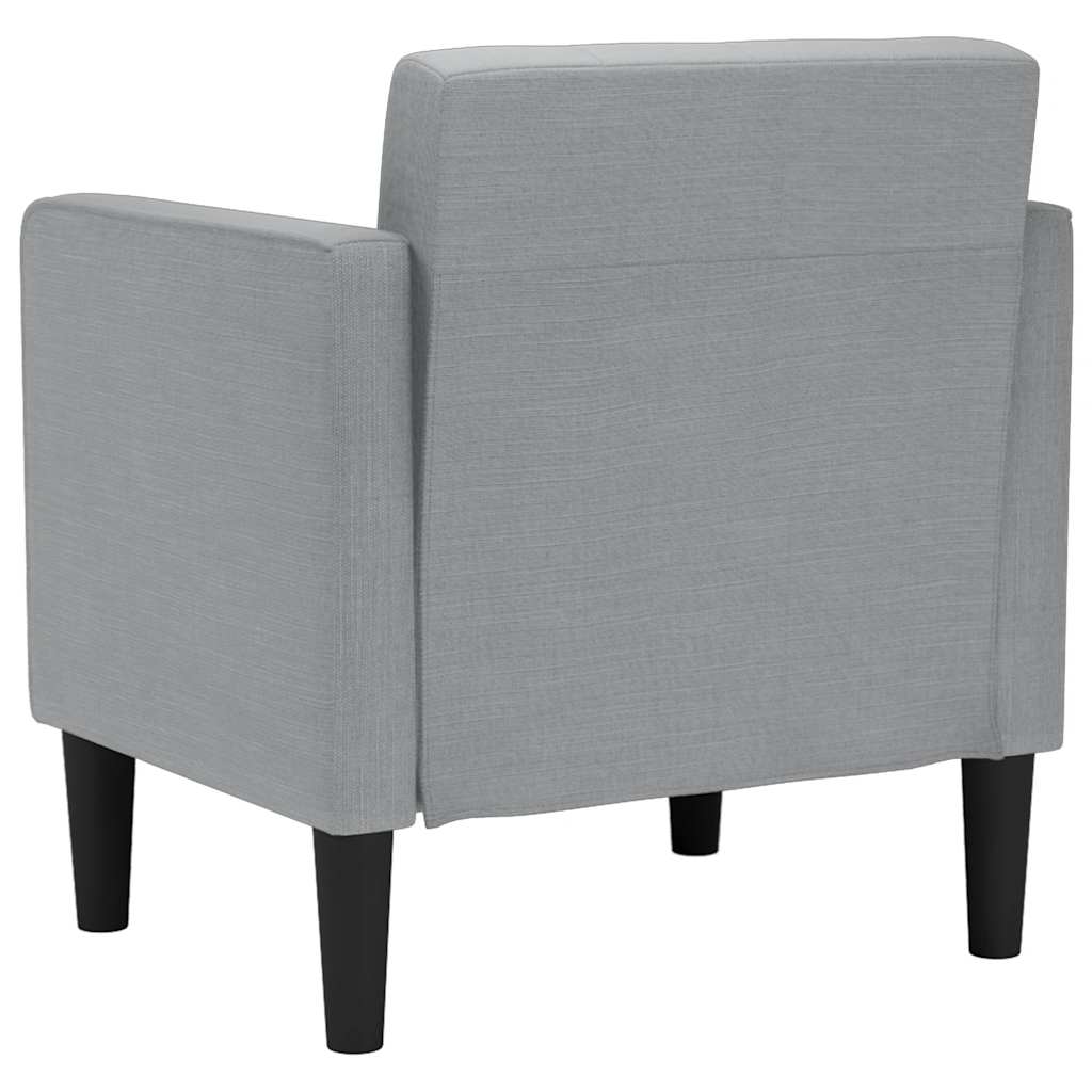 sofastol med armlæn 53 cm stof lysegrå