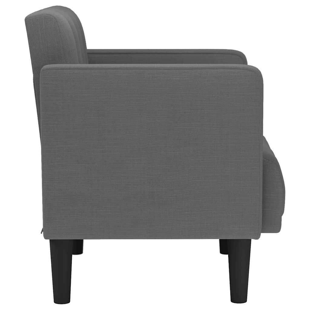 sofastol med armlæn 53 cm stof mørkegrå