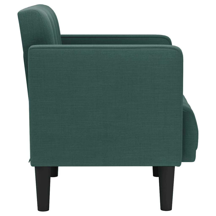 sofastol med armlæn 53 cm stof mørkegrøn