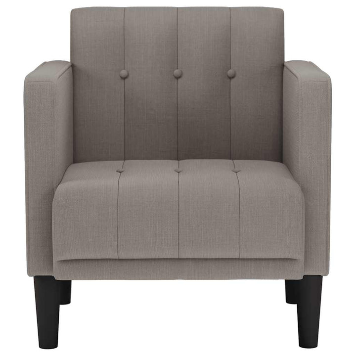 sofastol med armlæn 53 cm stof gråbrun