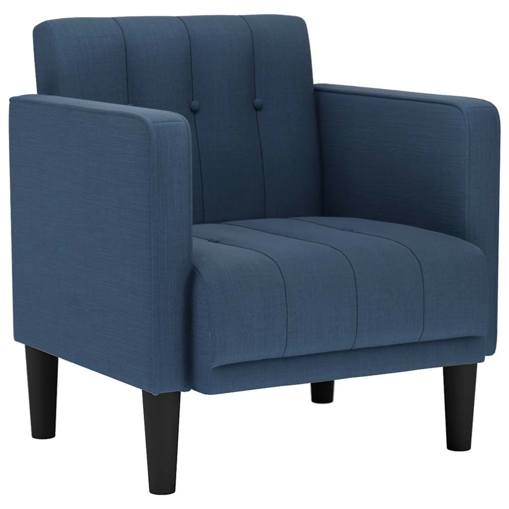 sofastol med armlæn 53 cm stof blå
