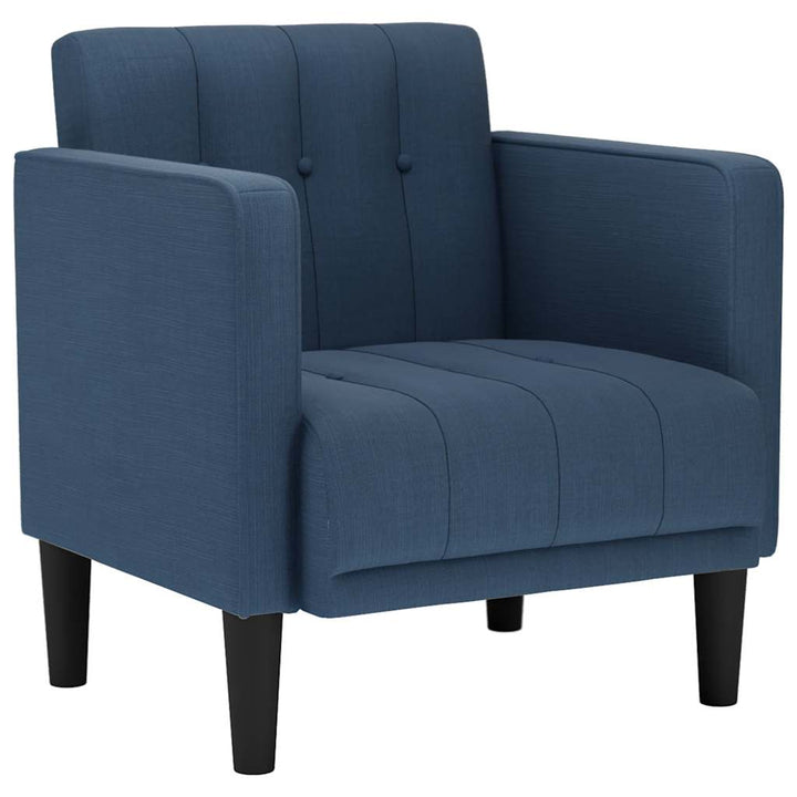 sofastol med armlæn 53 cm stof blå