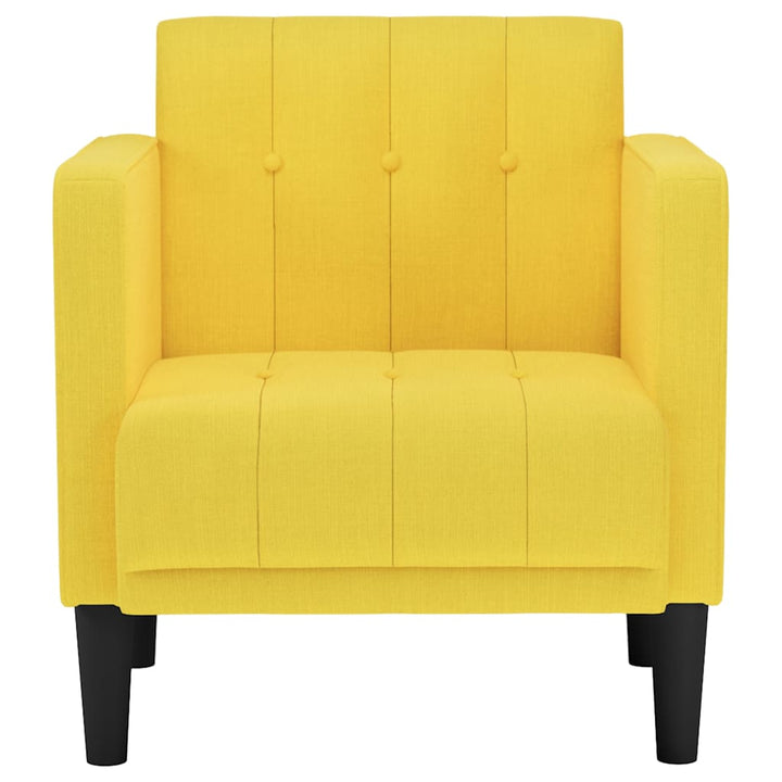 sofastol med armlæn 53 cm stof lysegul