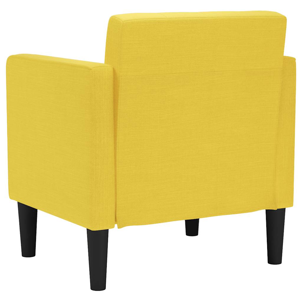 sofastol med armlæn 53 cm stof lysegul