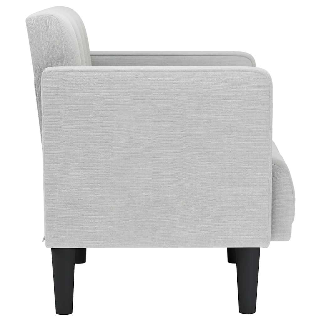 sofastol med armlæn 53 cm stof skygrå