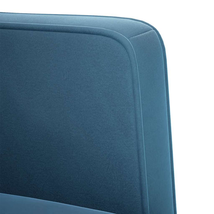 sofastol med armlæn 53 cm velour blå