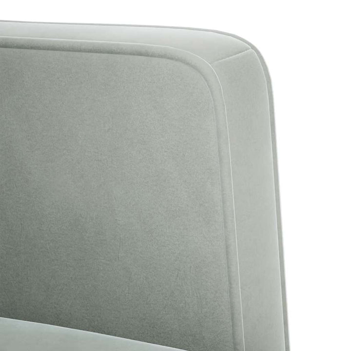 sofastol med armlæn 53 cm fløjl lysegrå