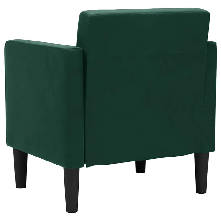 sofastol med armlæn 53 cm fløjl mørkegrøn
