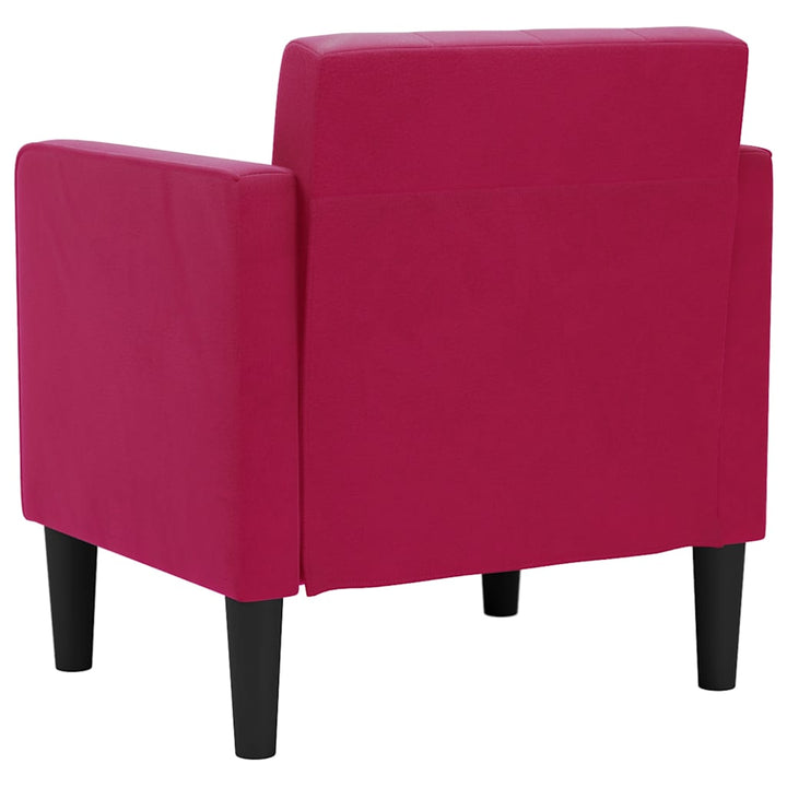 sofastol med armlæn 53 cm fløjl vinrød