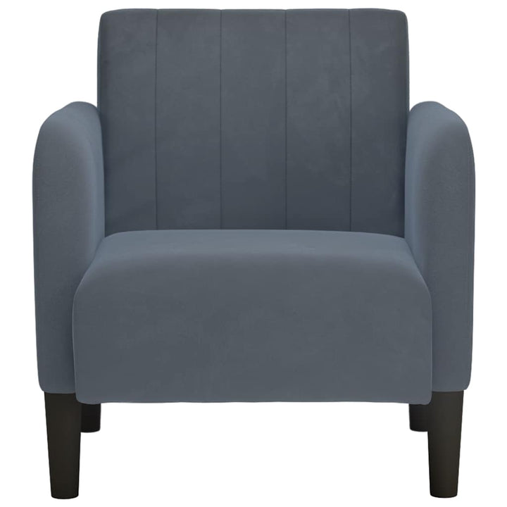 sofastol med armlæn 54 cm fløjl mørkegrå